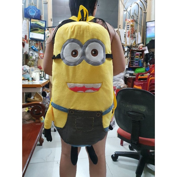 Balô gấu bông minion mềm mịn như miniso
