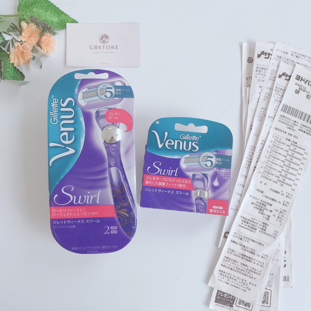 (Hàng Nhật chuẩn, mua tận store)  Dao cạo lông body Gillette Venus 5 lưỡi màu tím cao cấp nội địa Nhật Bản