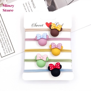 Dây buộc tóc phối mặt hình chuột mickey dễ thương cho nữ
