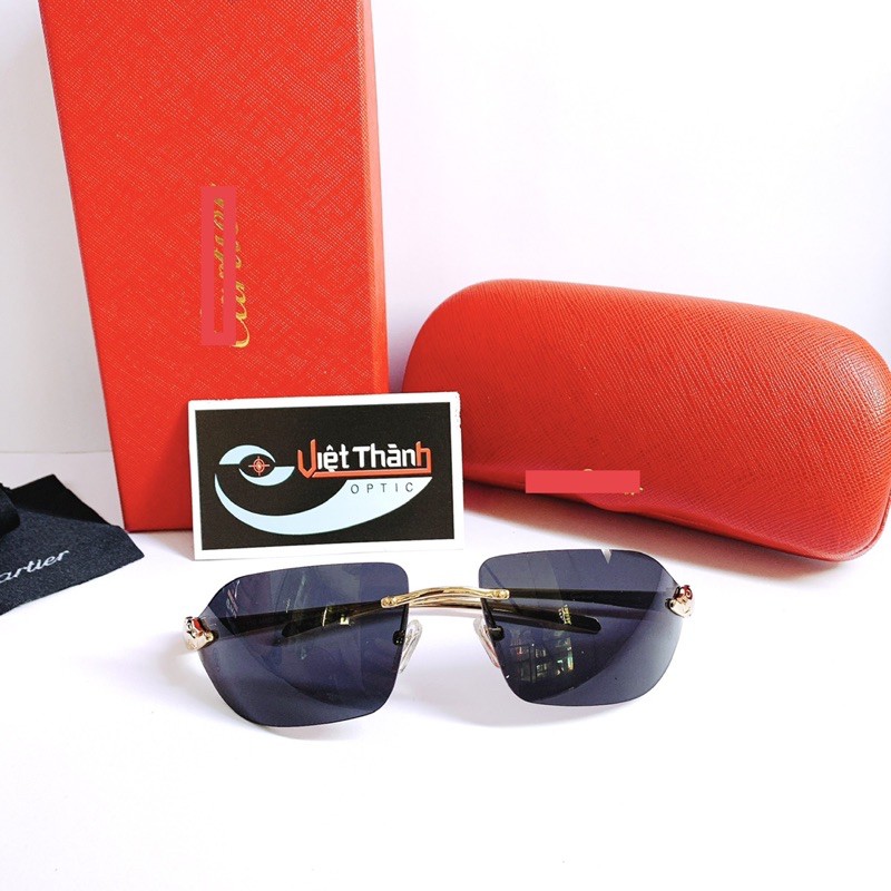 Kính Mát Nam Cao Cấp Không Viền Khung Chống Tia UV Hộp Đựng Như Hình | BigBuy360 - bigbuy360.vn