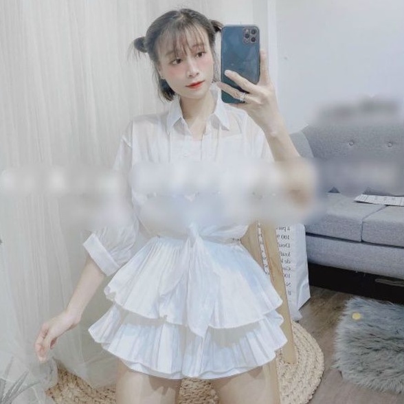 Áo sơ mi vôn CE tay lỡ vải đẹp mát có đủ màu