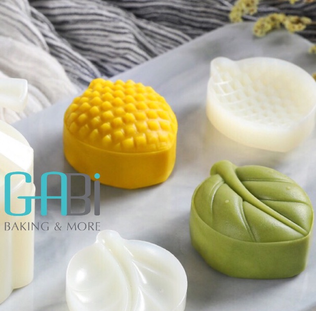 Khuôn trung thu lò xo 50g 2 mặt lá, quả chanh