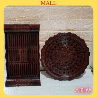 Khay Trà Giả Gỗ Hình Chữ Nhật , Hình Tròn Vô Cùng Sang Trọng.