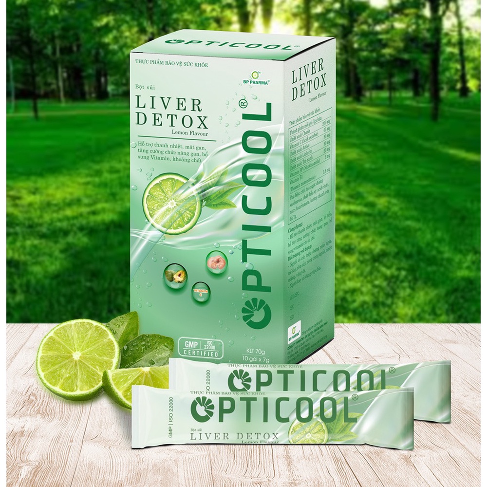 Bột sủi thanh nhiệt Opticool vị Chanh