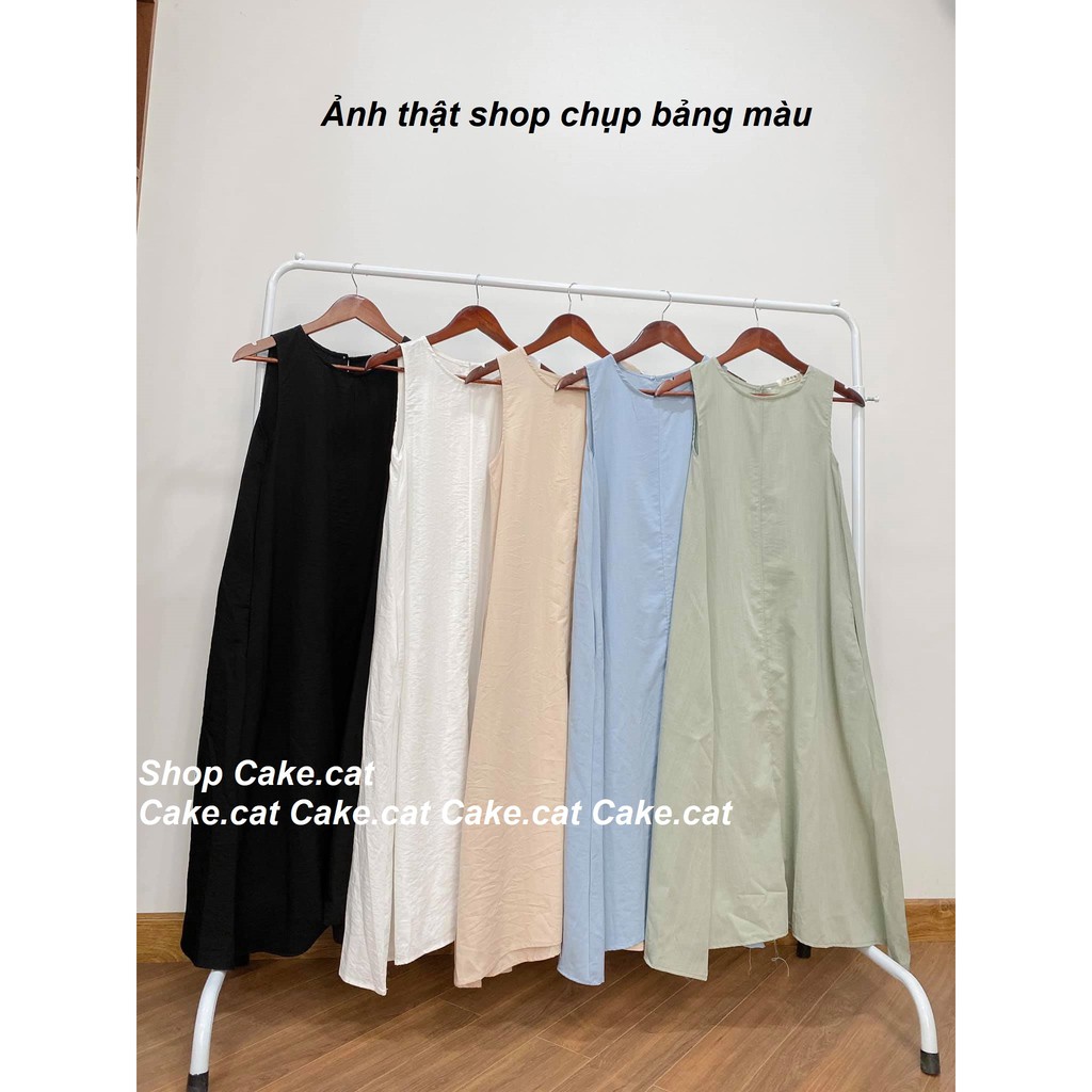 Đầm Váy Sát Nách Dáng Suông Túi Chéo