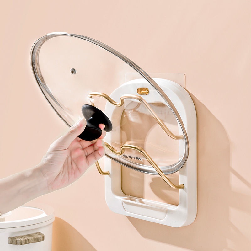 Giá Đỡ Nắp Nồi / Thớt Gắn Tường Không Khoan Lỗ Cho Nhà Bếp