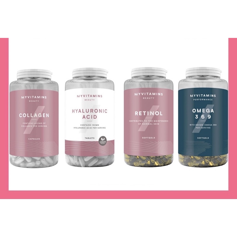Viên uống Myvitamins Collagen - Retinol - Omega 3,6,9 - Hyaluronic Acid