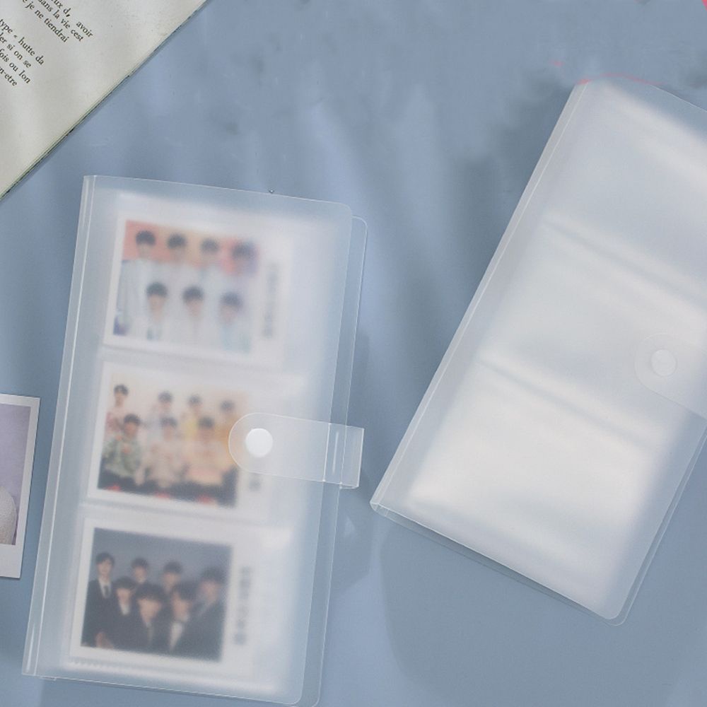 [Hàng mới về] Sổ album đựng miếng dán móng trong suốt sức chứa lớn chống thấm nước có nút cài đơn giản