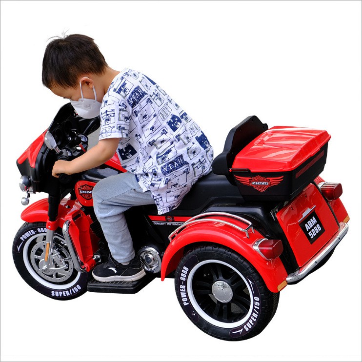 Xe máy điện cảnh sát, Xe máy điện 2 ghế, Kích thước khủng, Động cơ khỏe ABM-5288 Hàng luôn có sẵn