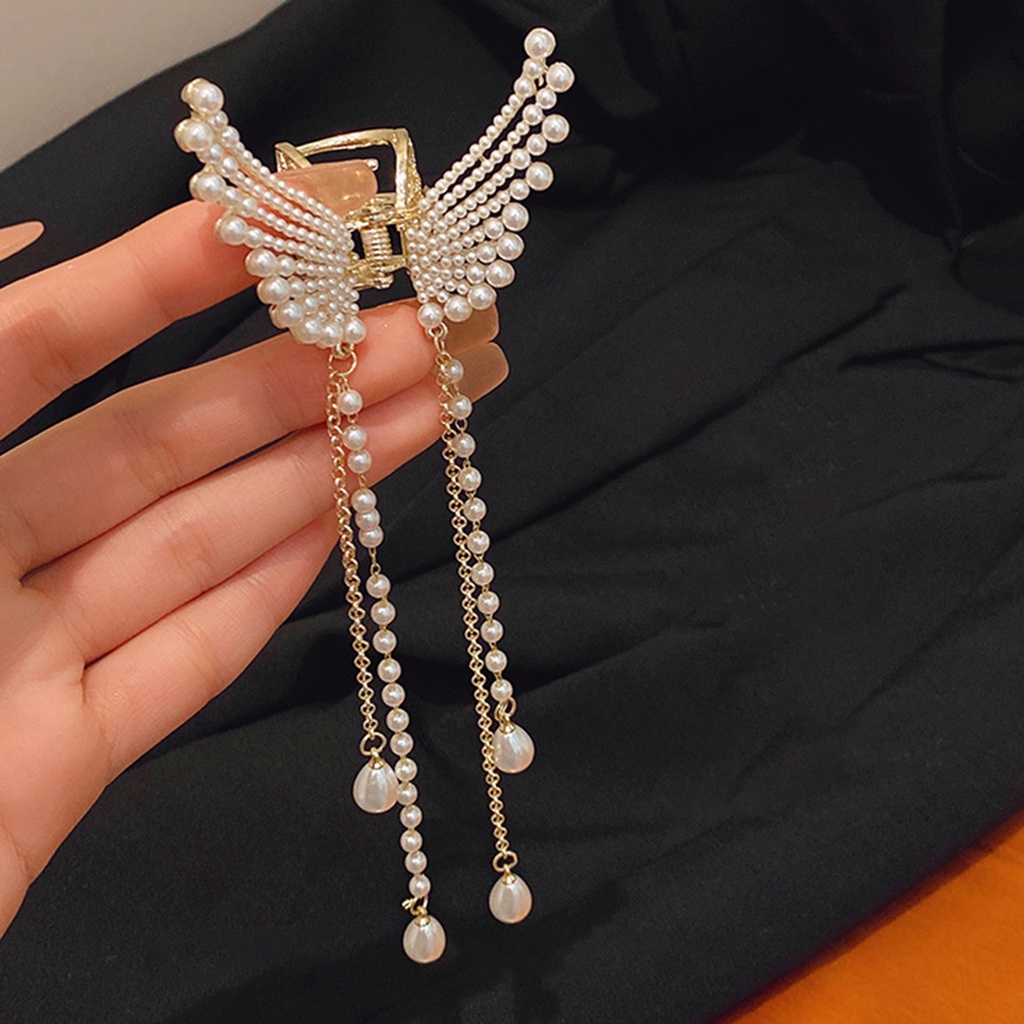 Kẹp Tóc Hình Bướm Phối Tua Rua Thời Trang