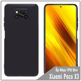 Ốp lưng cho Xiaomi Poco X3 NFC nhựa dẻo TPU Đen - che camera