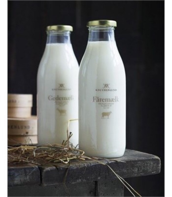 Chai Thủy Tinh 1 lít 1000ml chống tràn đựng sữa, mật ong, detox