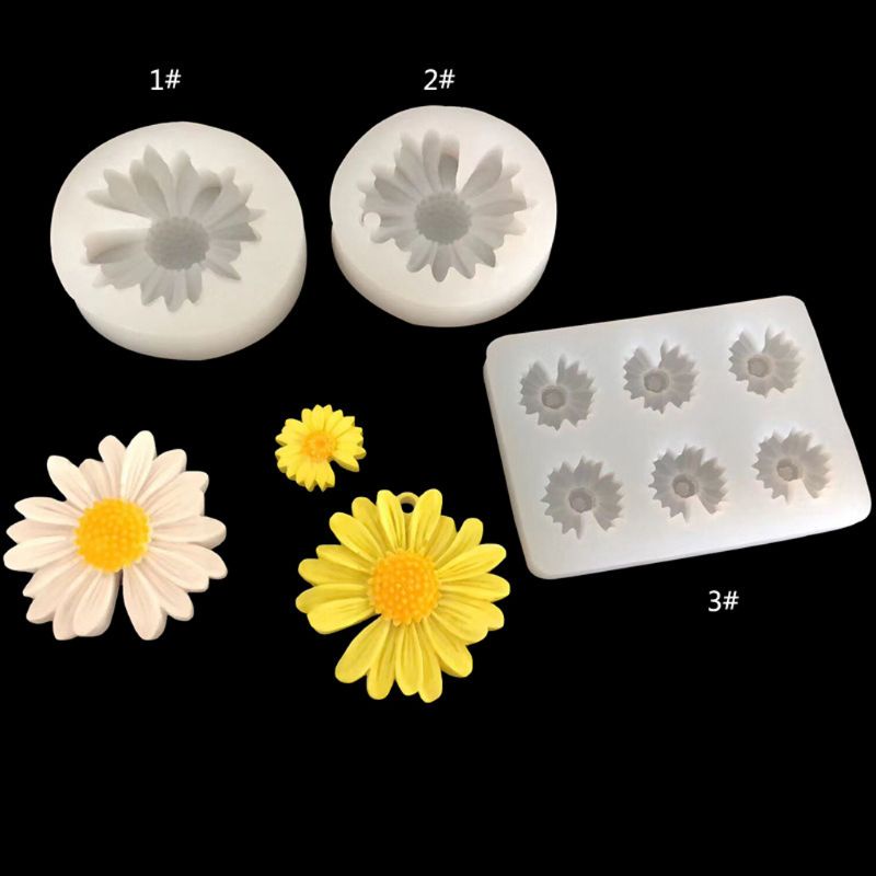 Khuôn silicon hình hoa cúc trang trí bánh DIY tiện lợi