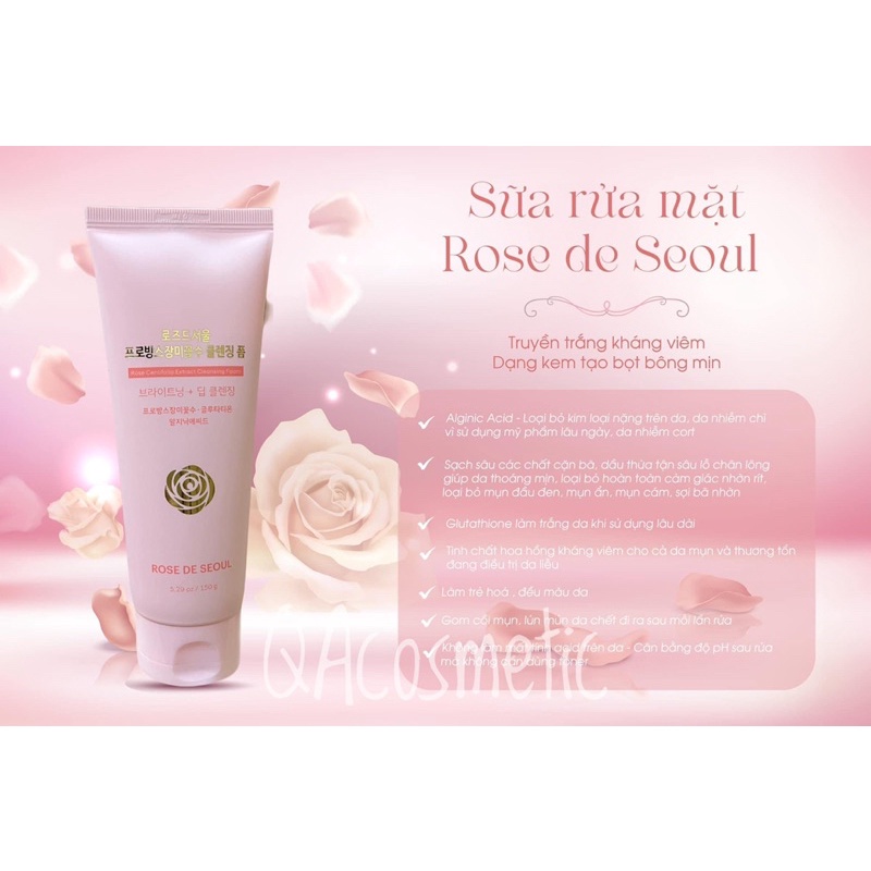 [Xả kho Date 2025] Sữa rửa mặt Rose de Seoul 150g