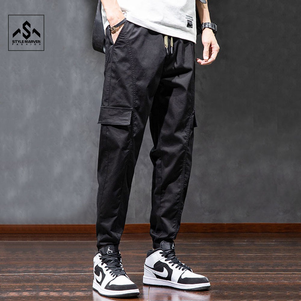 Quần jogger kaki nam bo gấu STYLE MARVEN dáng thể thao hiphop - QUAN SM003