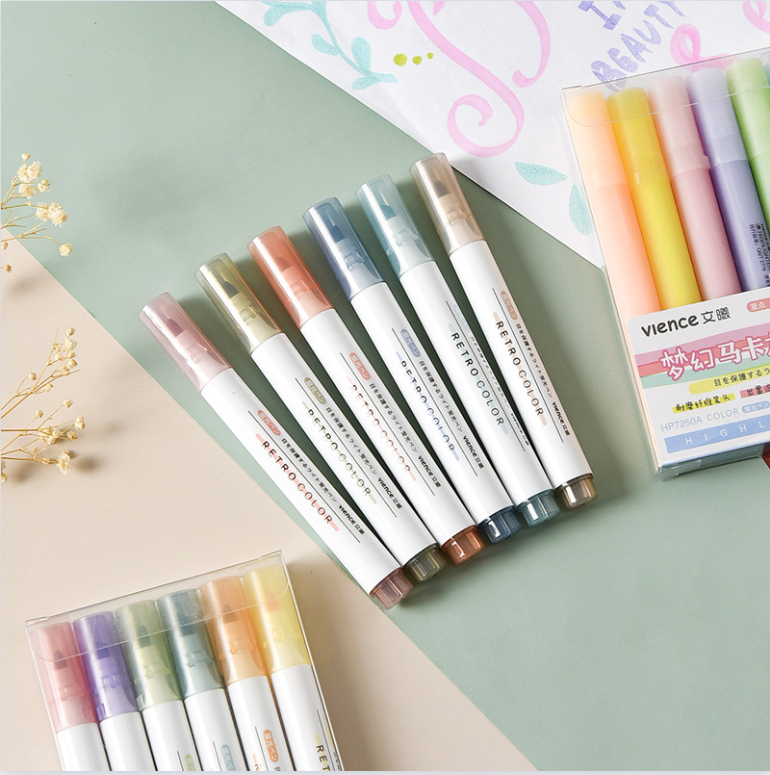 6 bút dạ quang 6 màu xinh xắn tiện dụng chất lượng cao