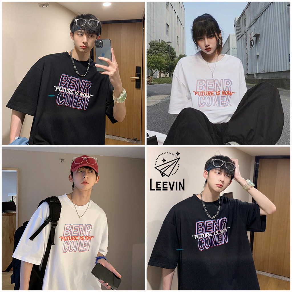 Áo Thun Nam Nữ BENR CONEN Unisex - Kiểu áo phông form rộng tay lỡ Ulzzang Leevin Store