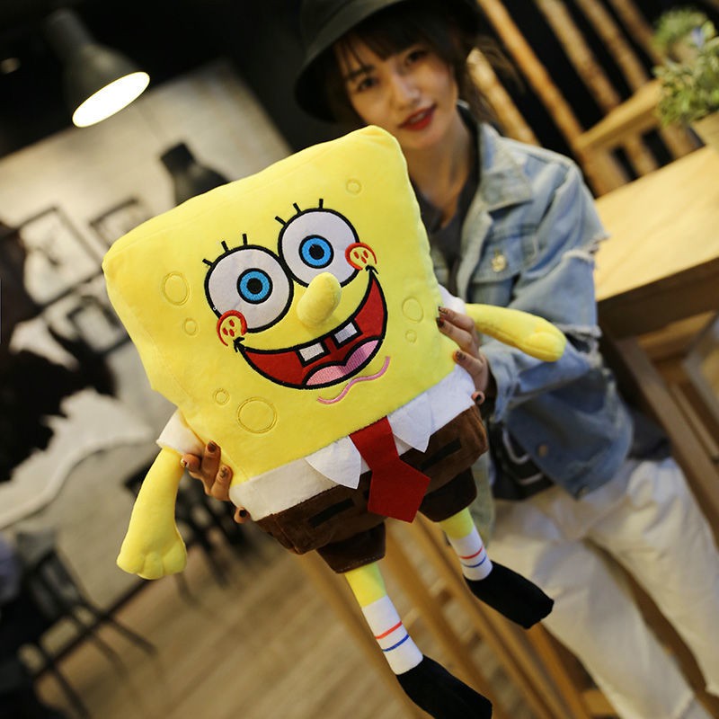 ☂Búp bê sang trọng SpongeBob Pie Star Đồ chơi Gối Ragdoll Phim hoạt hình Cô gái Quà tặng sinh nhật sáng tạo