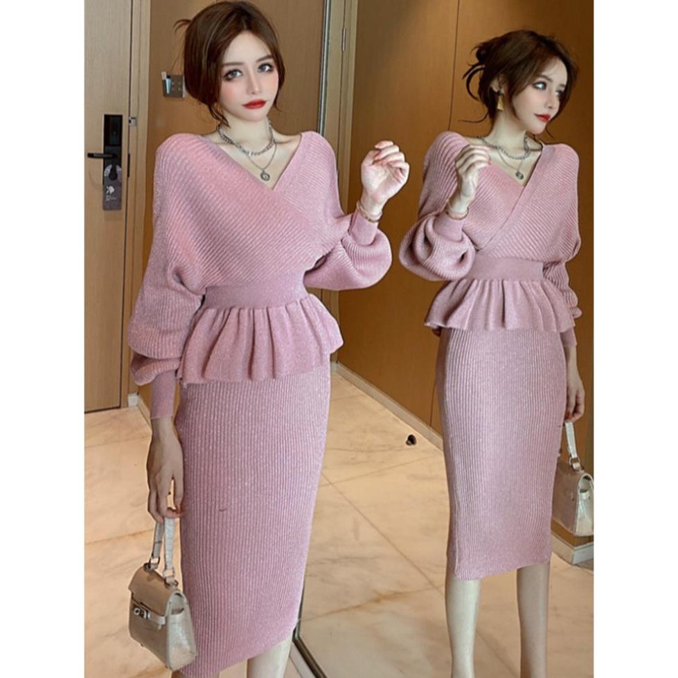 ঔৣ 🌸Hàng Có Sẵn🌸Hàng Order🌸 Sét Váy Len Body Ôm Eo Sexy🌸Hàng Quảng Châu Giá Sốc ঔৣ
