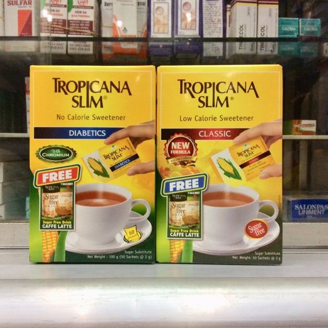 Hộp 50 gói đường ăn kiêng Tropicana Slim