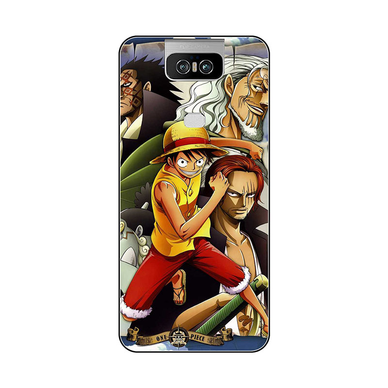 Ốp điện thoại mềm thời trang hình hoạt hình Luffy Roronoa Zoro One Piece cho Asus Zenfone 6 ZS630KL 2019 6 4"
