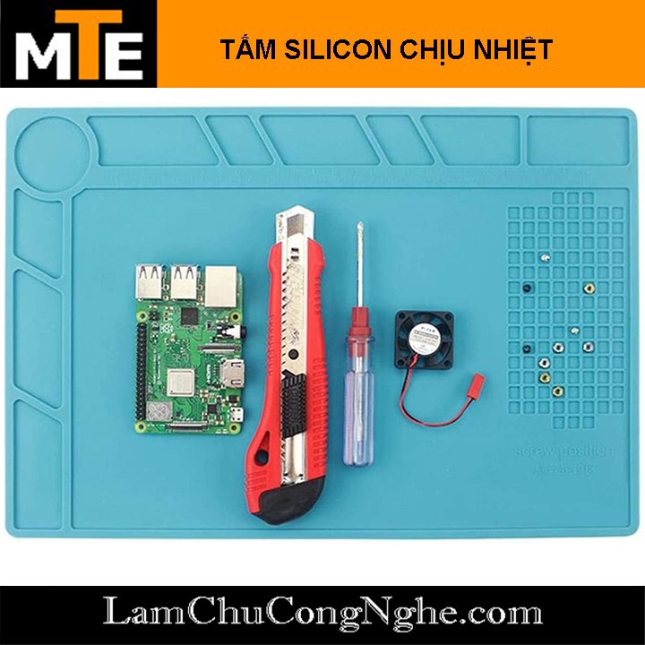 Thảm Cách Nhiệt Silicone 340x230mm Dùng Cho Hàn Điện Tử