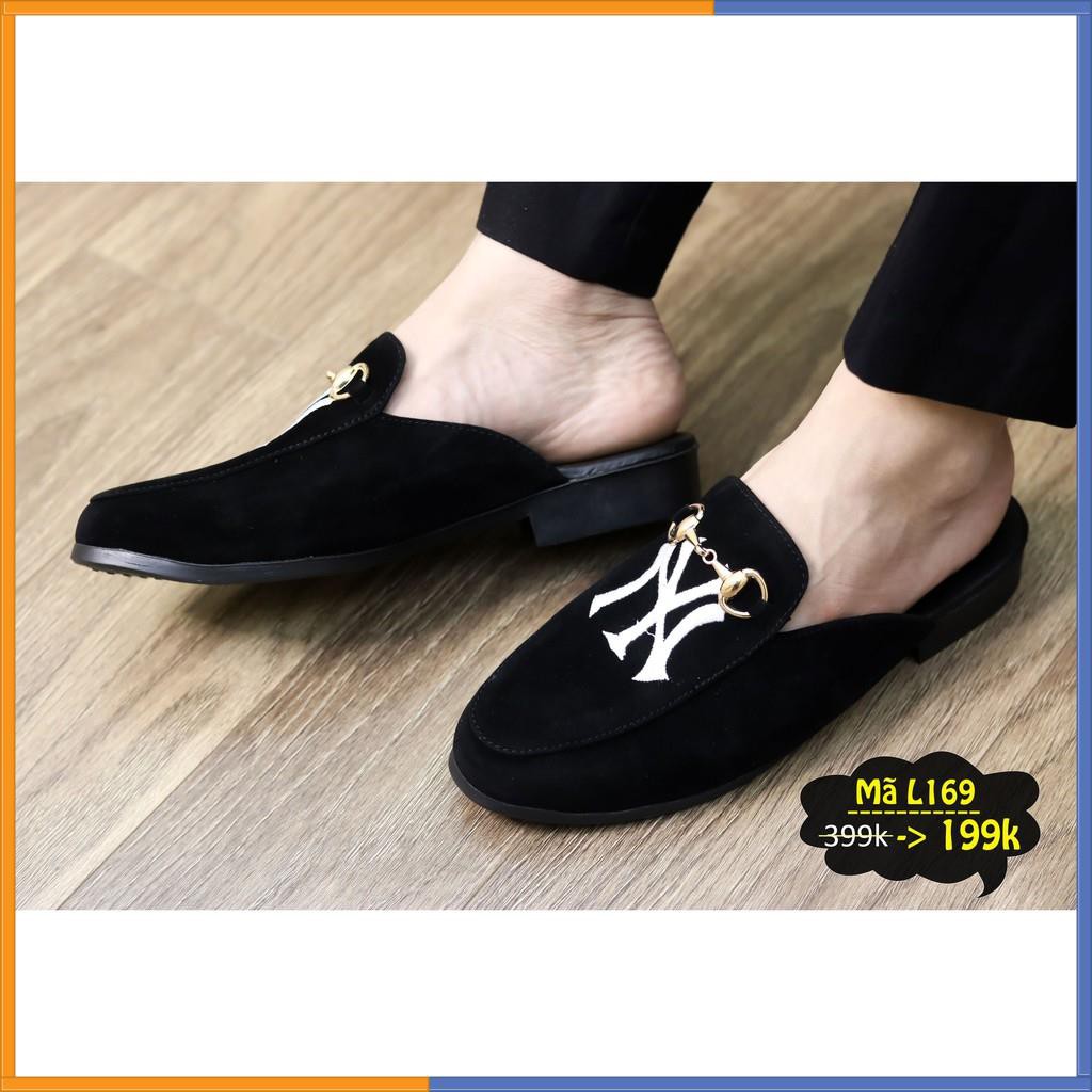 FRESSHIP Giày Sục Nam Làm Bằng Nhung Mềm Mại - Đế Cao Su Non - Màu Đen - Mã L169 - Hàng Việt Nam | BigBuy360 - bigbuy360.vn