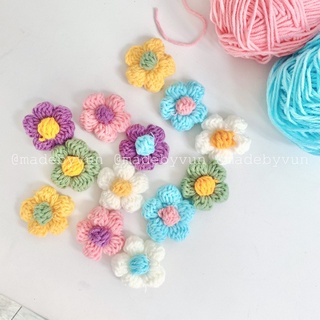 Hoa len 5 cánh handmade nhiều màu sắc