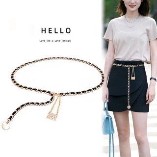 Thắt lưng chuỗi xích kim loại phong cách Âu Mỹ nhẹ sang trọng/ Set kẹp tóc đính ngọc trai nhân tạo thời trang cho nữ