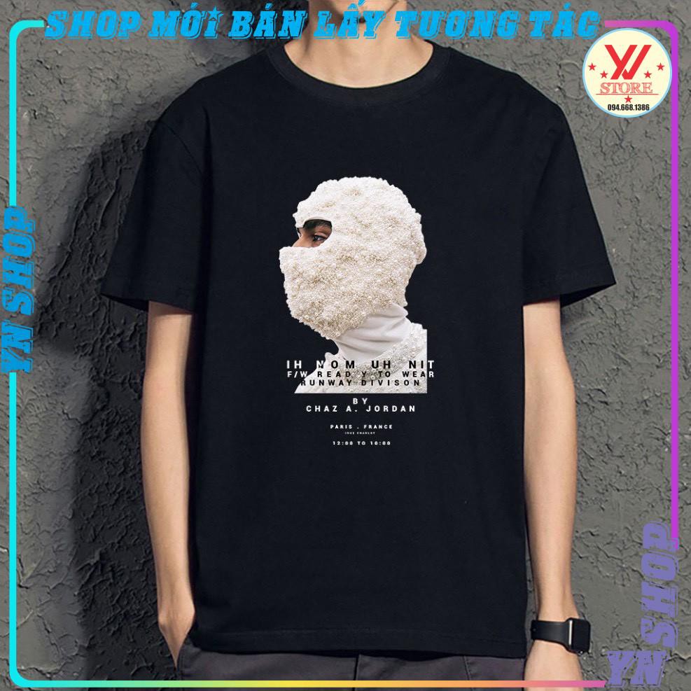 Áo Thun Nam Cổ Tròn, Áo Thun Nam  nữ unisex form rộng Cộc Tay In Ninja mặt nghiêng siêu ngầu Chất Thun
