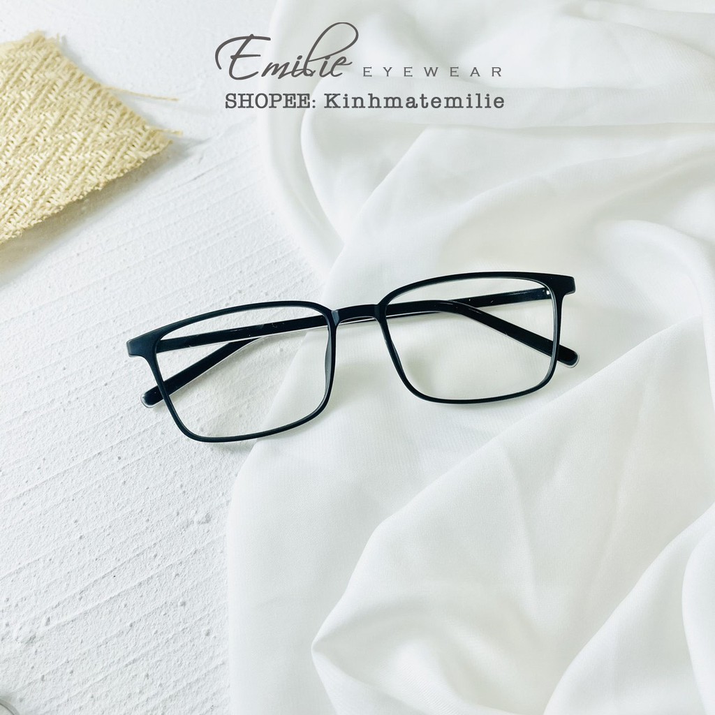 Gọng kính vuông nhựa dẻo nam nữ Emilie eyewear phụ kiện thời trang 8188
