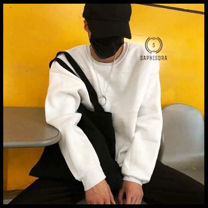 Áo Thun Sweater Nam Nữ Unisex Cao Cấp Vải Đẹp Áo Thun Tay Dài Cặp Đôi Thời Trang Form Rộng - Saphisdra | BigBuy360 - bigbuy360.vn