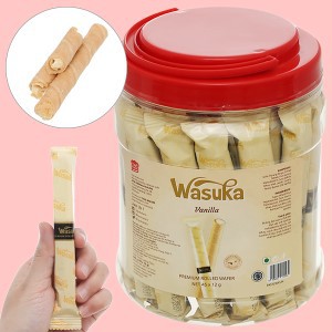 Bánh quế Wasuka hộp nhựa 540gr (45 thanh x 12gr)