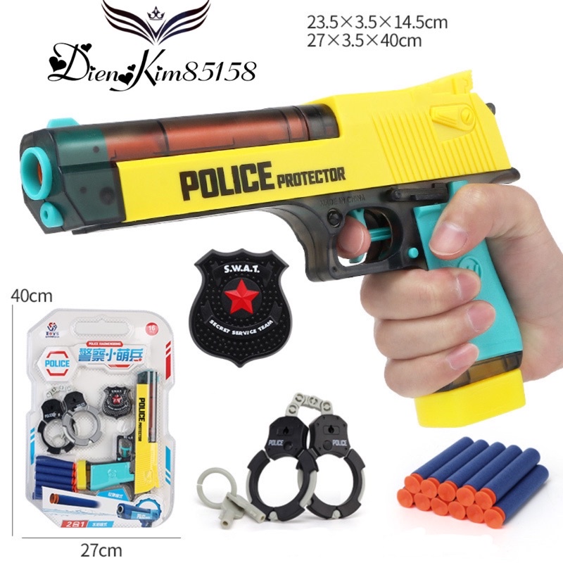 Đồ chơi nerfgun 2 trong 1 tập làm police