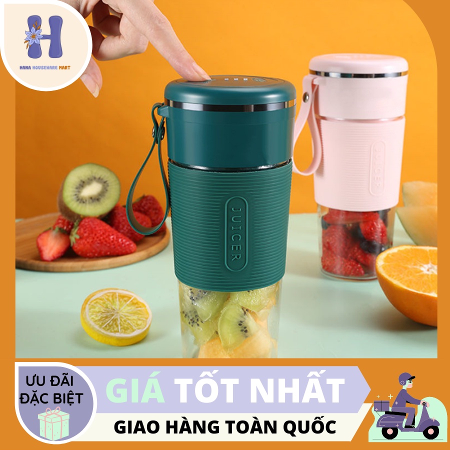 Máy Xay Sinh Tố Mini Cầm Tay JUICER 300ml Sạc USB, Máy Ép Trái Cây Mini 4 Lưỡi, 6 Lưỡi Cao Cấp Và Tiện Lợi [Giá Rẻ]