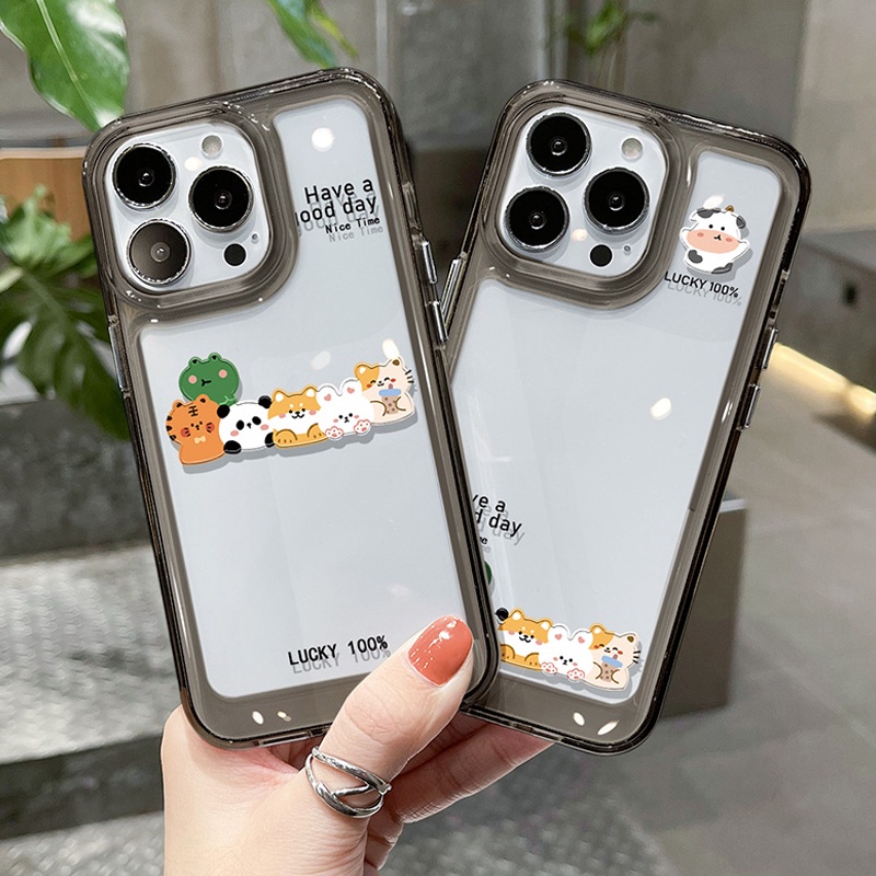 Ốp Điện Thoại DecoPhone Acrylic tpu acrylic Họa Tiết Động Vật Cho iphone 6s 7 8 plus x xs xr 11 12 13 14 15 max pro