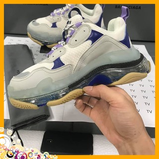 [ FULL BOX ] Giày Thể Thao Nam Nữ Đế hơi Cao Cấp + Màu Trắng xanh Tím