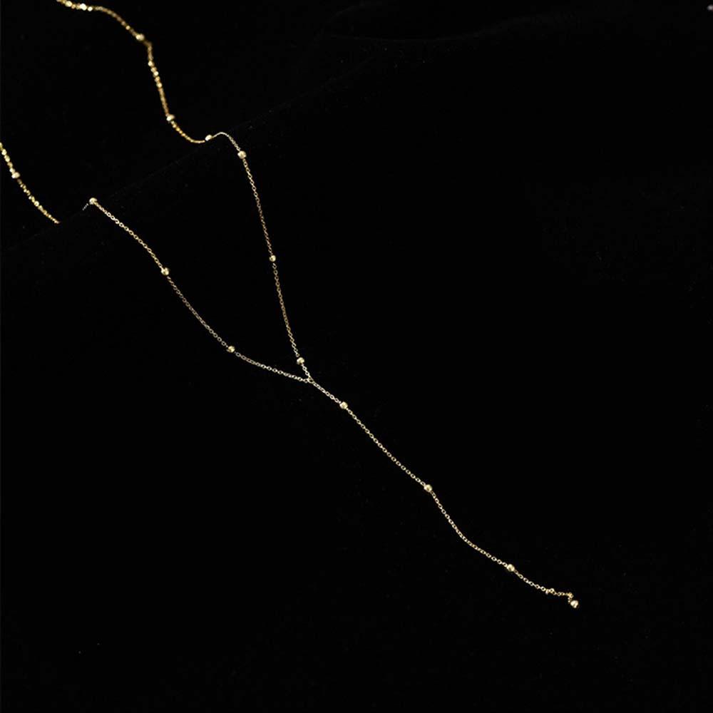 CLEOES Vòng Cổ Choker Dáng Dài Đính Hạt Phong Cách Hàn Quốc