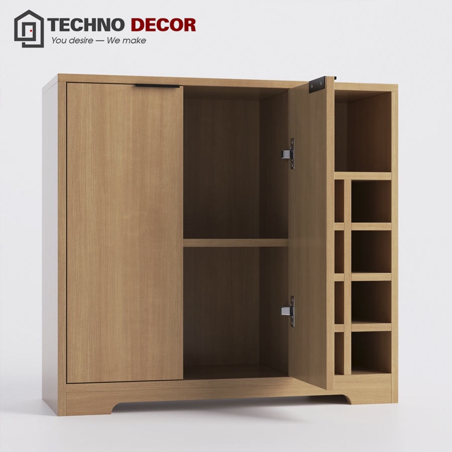 Tủ Gỗ Đa Năng 2 Cánh 9 Ngăn Dễ Dàng Tháo Lắp Decor Phòng Khách TechnoDecor Kệ Gỗ Nhiều Ngăn