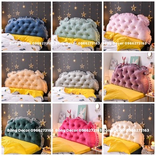 Gối tựa đầu giường, gối kê đầu giường đính khuy cao cấp loại 1m8 và 1m5