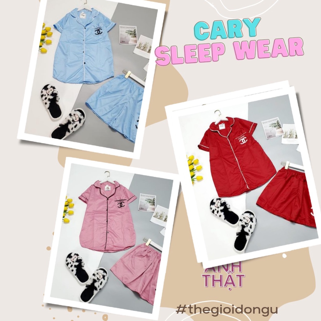 Váy ngủ pijama sexy kèm quần ngủ nữ, đầm ngủ dễ thương CARY