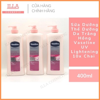 Sữa Dưỡng Thể Dưỡng Trắng Hồng Và Tăng Độ Đàn Hồi Da Vaseline UV Lightening 10x Chai 400ml