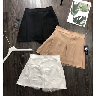 Chân váy phối ren kèm lót trong