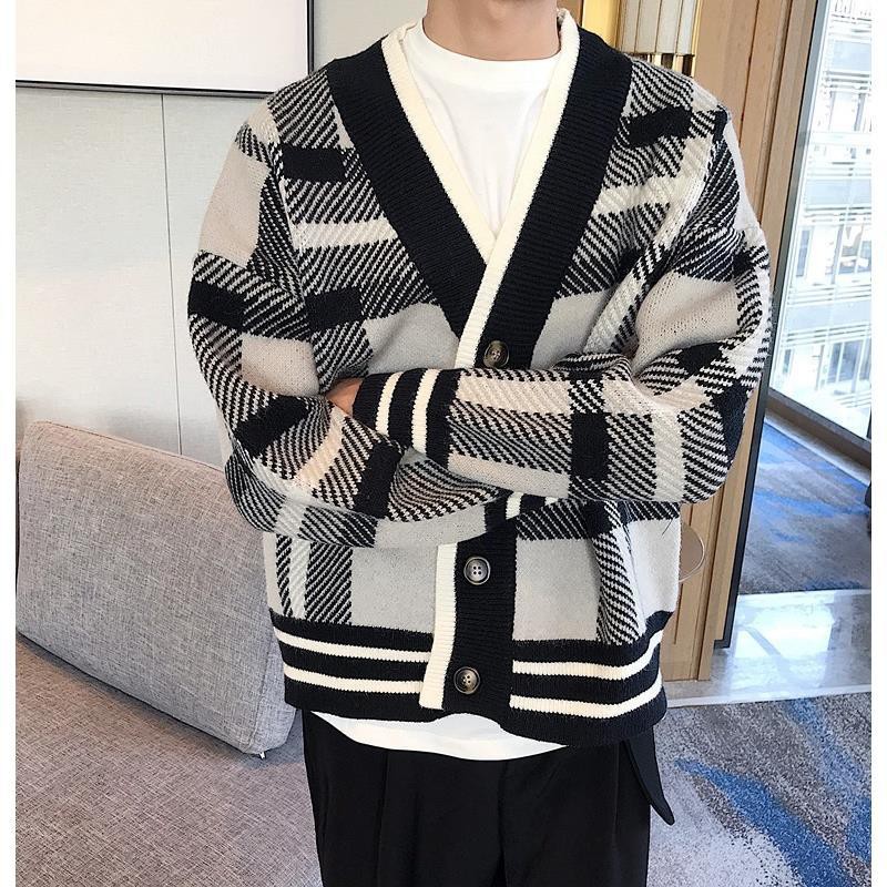 Áo khoác cardigan dệt kim thiết kế phong cách Hàn Quốc cổ điển thời trang xuân thu cho nam và nữ