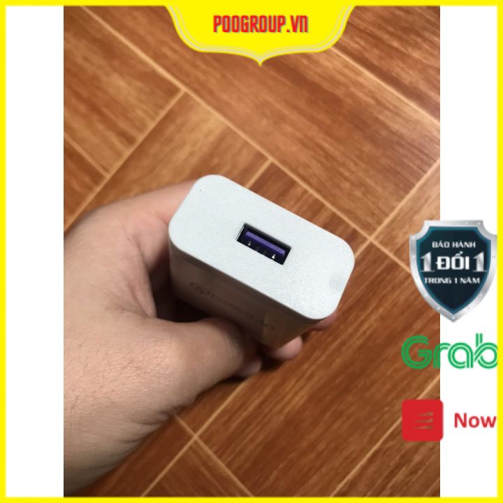 2 in 1 bộ cóc cáp sạc nhanh 3A / 5G chính hãng Mobox B14 chuẩn QC 3.0 18w poogroup