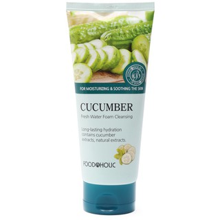Sữa rửa mặt dưa leo Foodaholic Cucumber Fresh Water Foam Cleansing 180ml