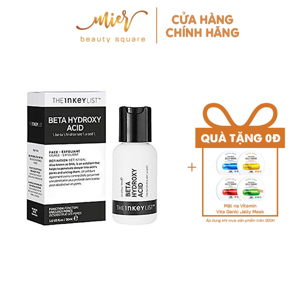 Chính hãng Tinh Chất Tẩy Da Chết BHA The INKEY List Beta Hydroxy Acid Exfoliant 30ml