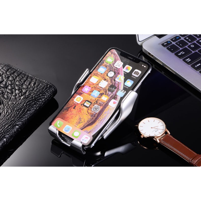 Đế sạc điện thoại không dây cảm ứng kiêm giá đỡ điện thoại Car wireless Charger R2 dành cho ô tô