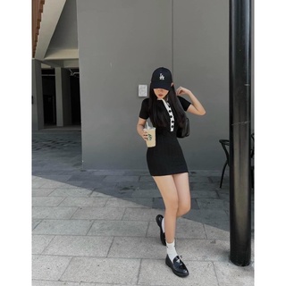 [N.T BIGSIZE] Đầm polo phối trắng