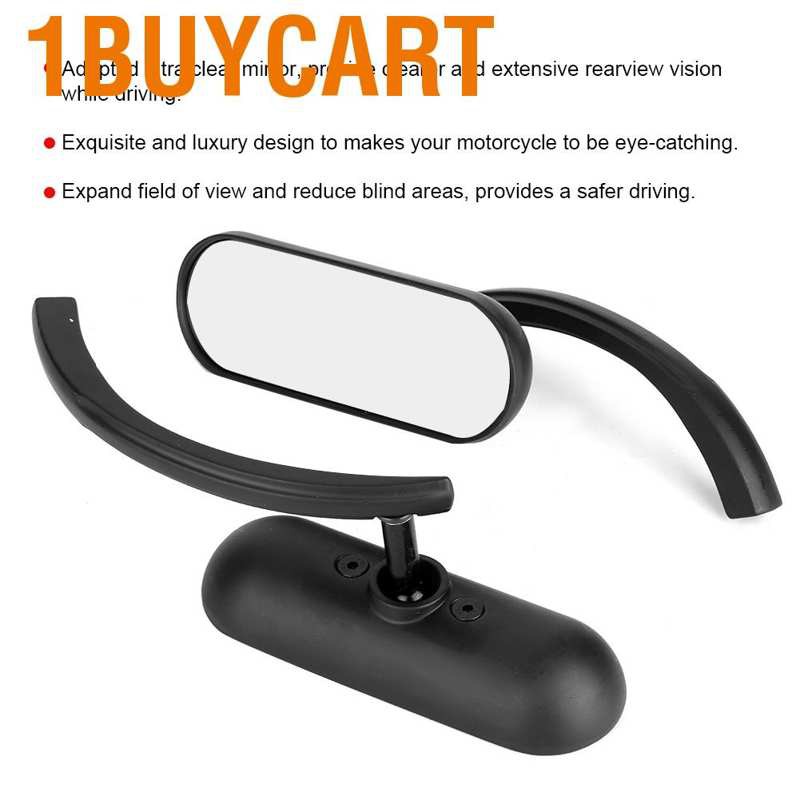 1 Cặp Gương Chiếu Hậu Mini Hình Oval Cho Xe Honda Yamaha Suzuki Kawasaki